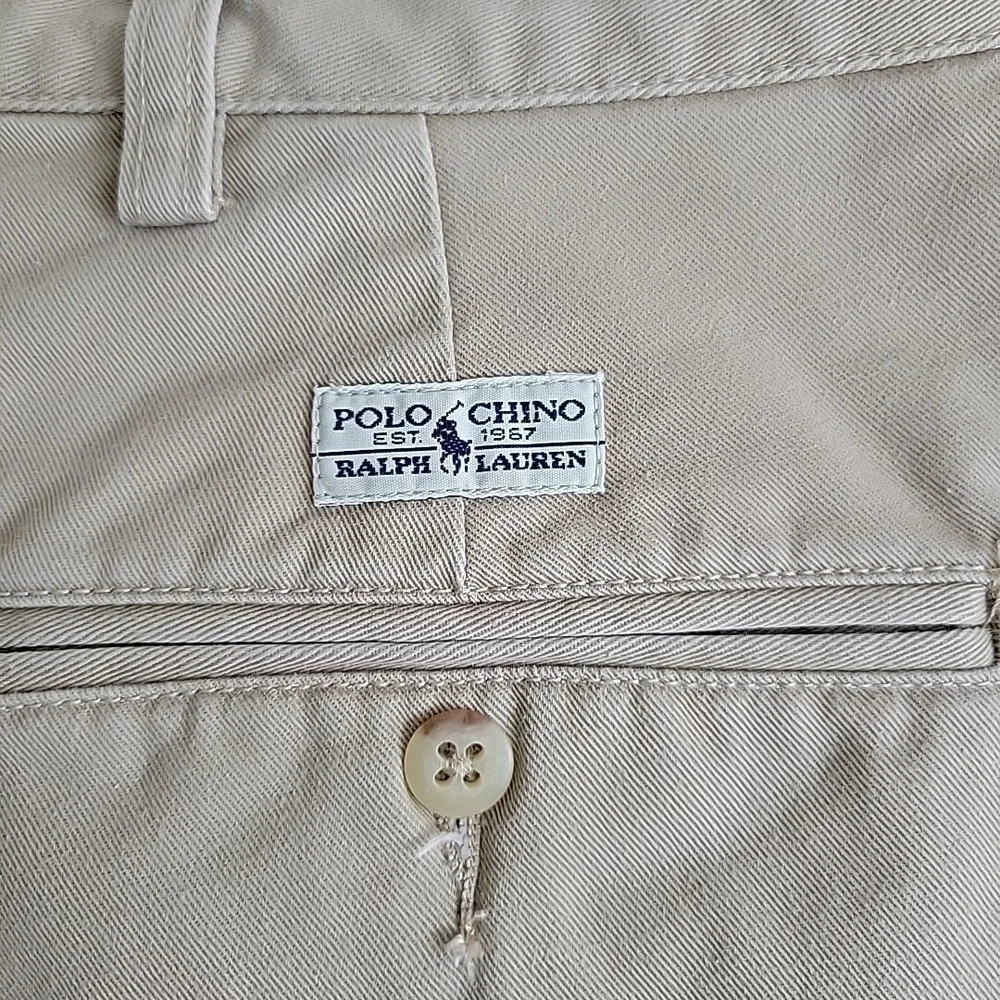 Vtg Ralph Lauren Polo‎ Chino Shorts Mens Size 36 Beige